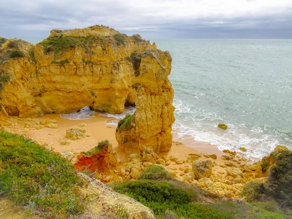 葡萄牙拉各斯 阿尔布菲拉的阿尔加夫海岸 — 图库照片