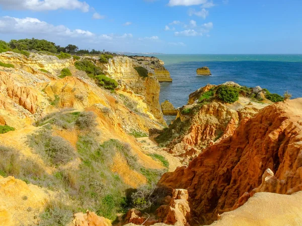 Pobřeží Algarve Portugalsku Lagos Faro Albufeira — Stock fotografie