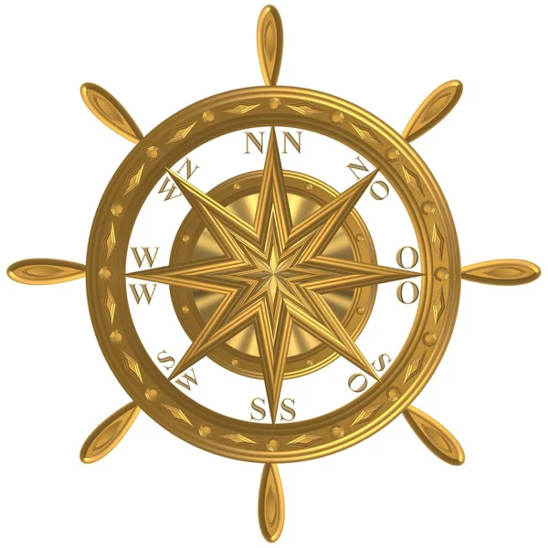 Zlatý Kompas Kouli — Stock fotografie