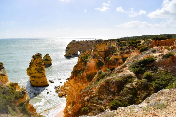 Wybrzeże Algarve Portugalii Lagos Faro Albufeira — Zdjęcie stockowe