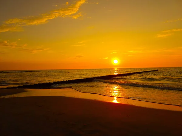 Tramonto Sul Mar Baltico — Foto Stock