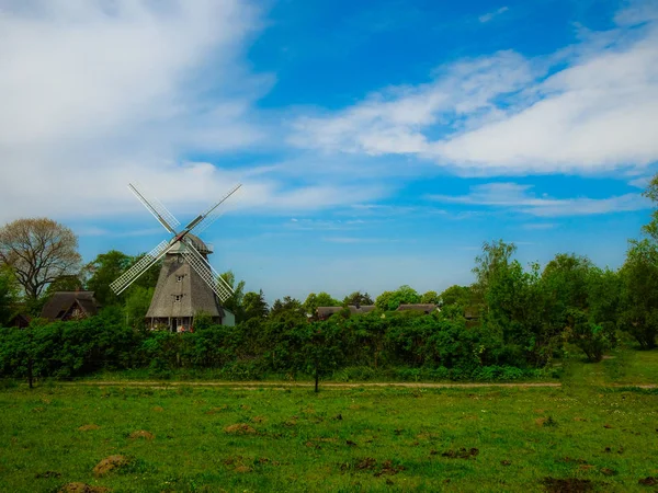 Beautiful old windmill on the Baltic Sea