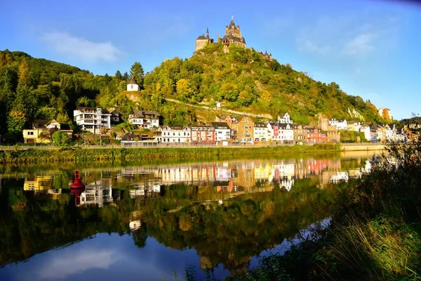 Cochem Στην Πόλη Moselle — Φωτογραφία Αρχείου