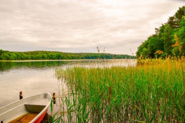 Uckermark 'taki Templin yakınlarında küçük, güzel bir orman gölü.