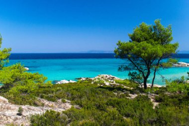 Sentonia Beatiful plaj, Yunanistan, sabah Erken 