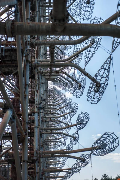 Centro Radio Telecomunicaciones Pripyat Área Chernobyl Conocida Como Arco Duga — Foto de Stock