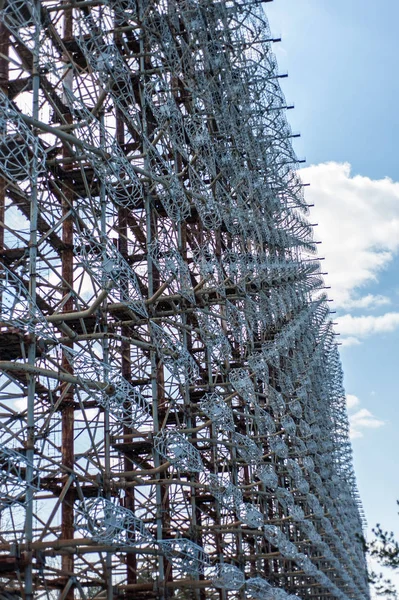 Centro Radio Telecomunicaciones Pripyat Zona Chernobyl Conocido Como Arco Duga — Foto de Stock