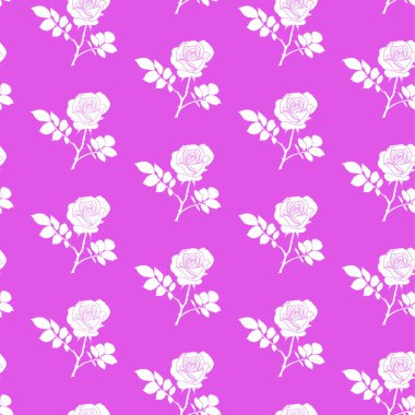 Gül sorunsuz pembe renkli geometrik arka plan - desen sürekli çoğaltma için vektör