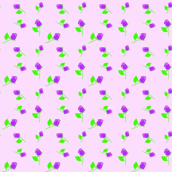 Rosas sin costuras vector de fondo geométrico - patrón de replicación continua sobre fondo rosa . — Archivo Imágenes Vectoriales