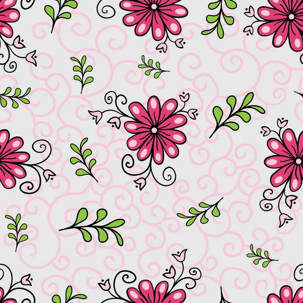 Sorunsuz çiçek desenli. Modern Soyut parlak renkli stil. El çekilmiş, - hisse senedi. Arka plan veya duvar kağıdı, desen kumaş veya tekstil.