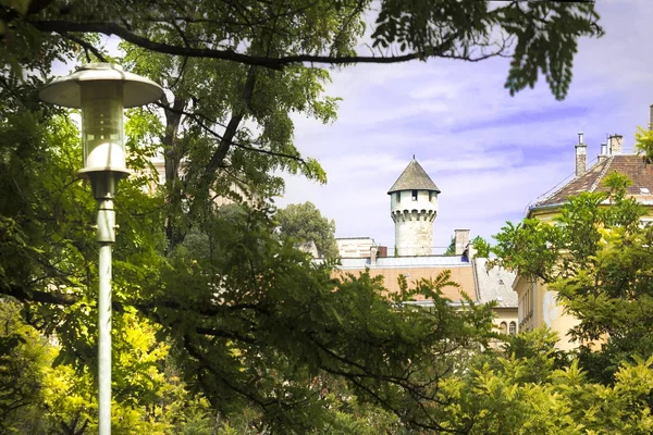 Paesaggio urbano classico della vecchia città europea Budapest, Ungheria — Foto Stock