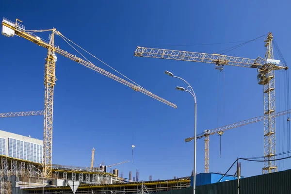 Construction crane on development site. No people.