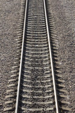 Demiryolu veya demiryolu perspektif görünümü Kapat