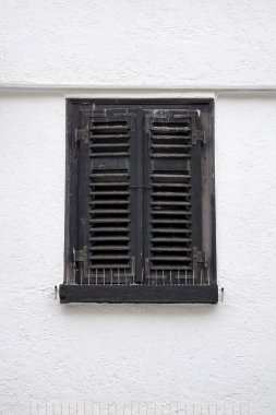 Eski Antik ahşap pencere kör veya kepenkler