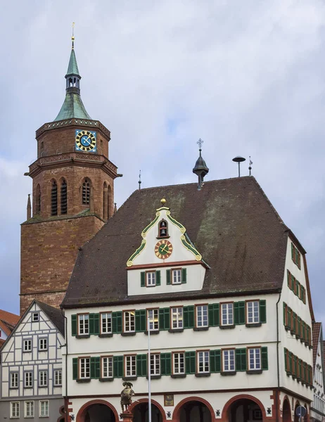 Hermosa ciudad alemana antigua o ciudad cerca de Stuttgart. Weil Der Stadt, Alemania —  Fotos de Stock