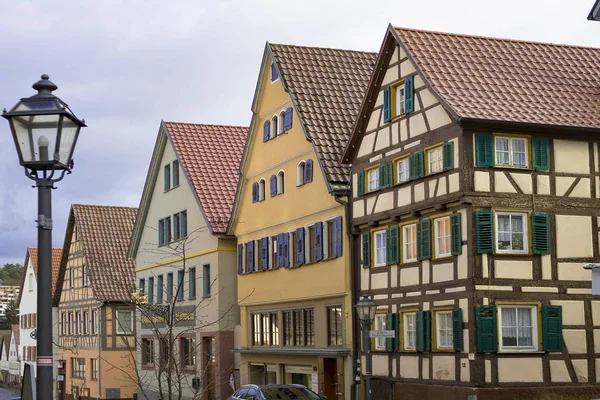 Hermosa ciudad alemana antigua o ciudad cerca de Stuttgart. Weil Der Stadt, Alemania —  Fotos de Stock