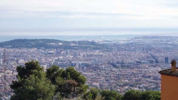 바르셀로나 도시 스카이 라인, 도시 경관 — 비디오