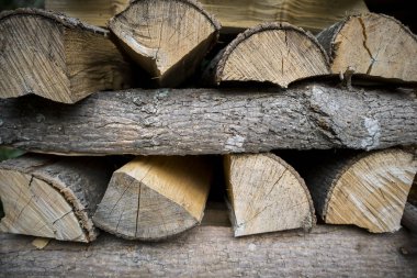 Köyün ahşap günlük balta ile kıyılmış