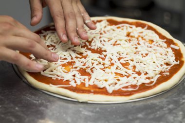 Pizza chef mutfak pişirme