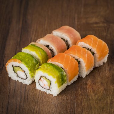 Menü fotoğraflar için Japon rulo