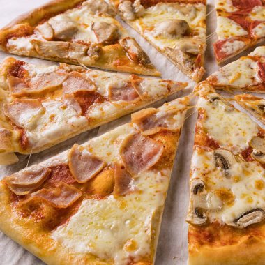 Pizza hazır yakın çekim