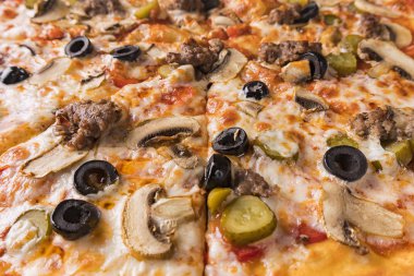 Pizza hazır yakın çekim