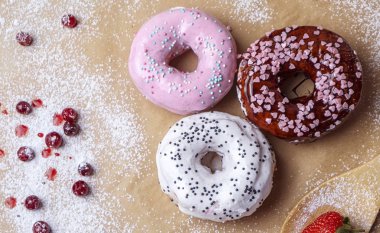 kafe menü kapak donuts için gıda