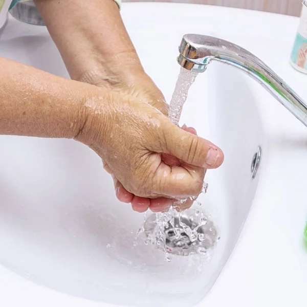 Hygiene Händewaschen Ist Der Arzt Der Klinik — Stockfoto