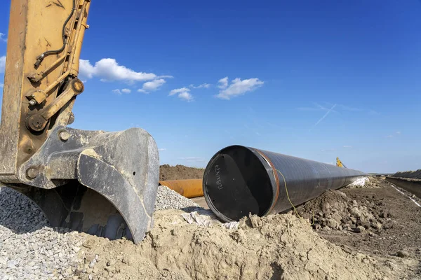 Byggarbetsplatsen för naturgas ledningen-Turkish Stream — Stockfoto