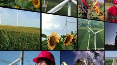 Elektrik Üretimi için Yakıt Kaynakları. Elektrik Güç Dağıtımı. Enerji, Elektrik Dağıtım Ekipmanı ve Farklı Meslek Alanlarının Çalışanlarını Sunan Kliplerin Montajı. 