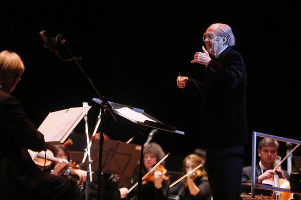 Michel Legrand during a concert in Kiev on December 14, 2015