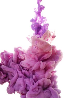 Suda mürekkep. Splash Boya karıştırma. Çok renkli sıvı boya. Arka plan rengi