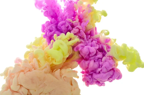 Inchiostro Acqua Miscelazione Della Vernice Colorante Liquido Multicolore Colore Sfondo — Foto Stock