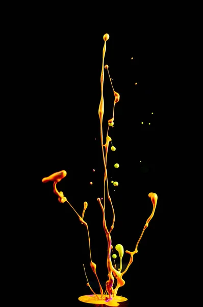 Peinture Colorée Dansante Colorant Abstrait Pour Sculpture Éclaboussure Encre Sur — Photo