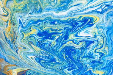 Sanat sıvı. Renkli arka plan, duvar kağıdı. Boya karıştırma. Modern sanat. Mermer doku