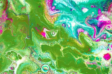 Sanat sıvı. Renkli arka plan, duvar kağıdı. Boya karıştırma. Modern sanat. Mermer doku