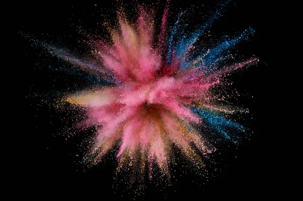 Explosión Polvo Color Abstracto Polvo Primer Plano Fondo Explosión Colorida —  Fotos de Stock