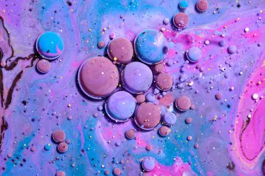 Renkli akrilik kabarcıklar. Soyut mürekkep tasarım şablonu karışık tex