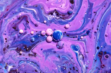 Renkli akrilik kabarcıklar. Soyut mürekkep tasarım şablonu karışık tex