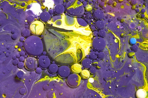 Barevné akrylové bubliny. Šablona návrhu abstraktní tiskové barvy s kombinovaným TeXem — Stock fotografie