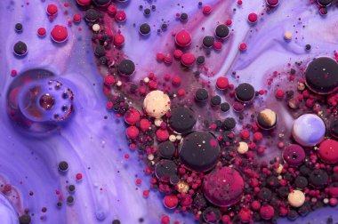 Renkli akrilik kabarcıklar. Soyut mürekkep tasarım şablonu karışık tex