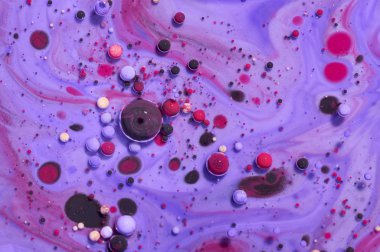 Renkli akrilik kabarcıklar. Soyut mürekkep tasarım şablonu karışık tex