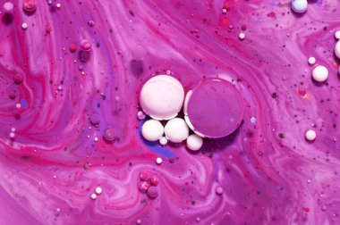 Renkli akrilik kabarcıklar. Soyut mürekkep tasarım şablonu karışık tex