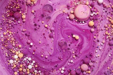 Renkli akrilik kabarcıklar. Soyut mürekkep tasarım şablonu karışık tex