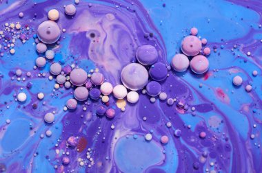 Renkli akrilik kabarcıklar. Soyut mürekkep tasarım şablonu karışık tex