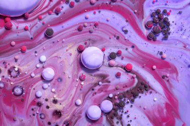 Renkli akrilik kabarcıklar. Soyut mürekkep tasarım şablonu karışık tex