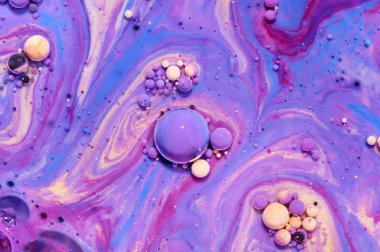 Renkli akrilik kabarcıklar. Soyut mürekkep tasarım şablonu karışık tex