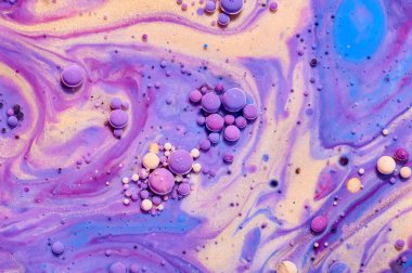 Renkli akrilik kabarcıklar. Soyut mürekkep tasarım şablonu karışık tex