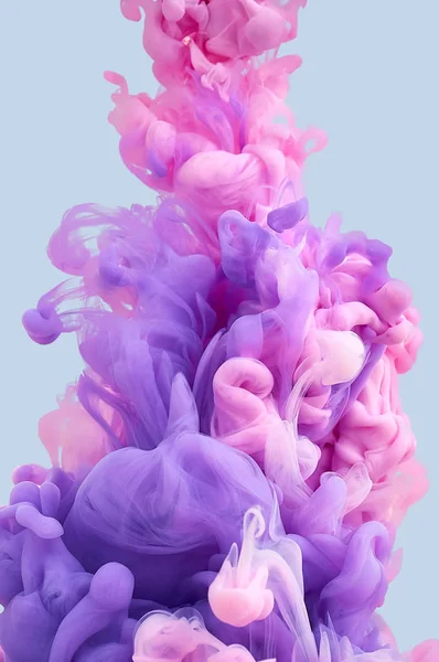 Ink in water. Splash paint mixing. Multicolored liquid dye. Abst — Stock Photo, Image