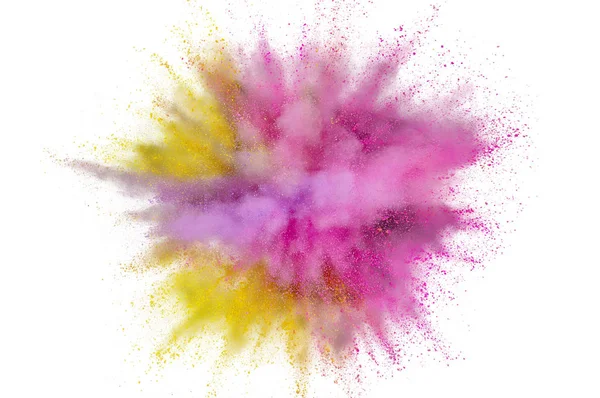 Explosión de polvo de color. Abstracto polvo de primer plano en el fondo. Col. — Foto de Stock